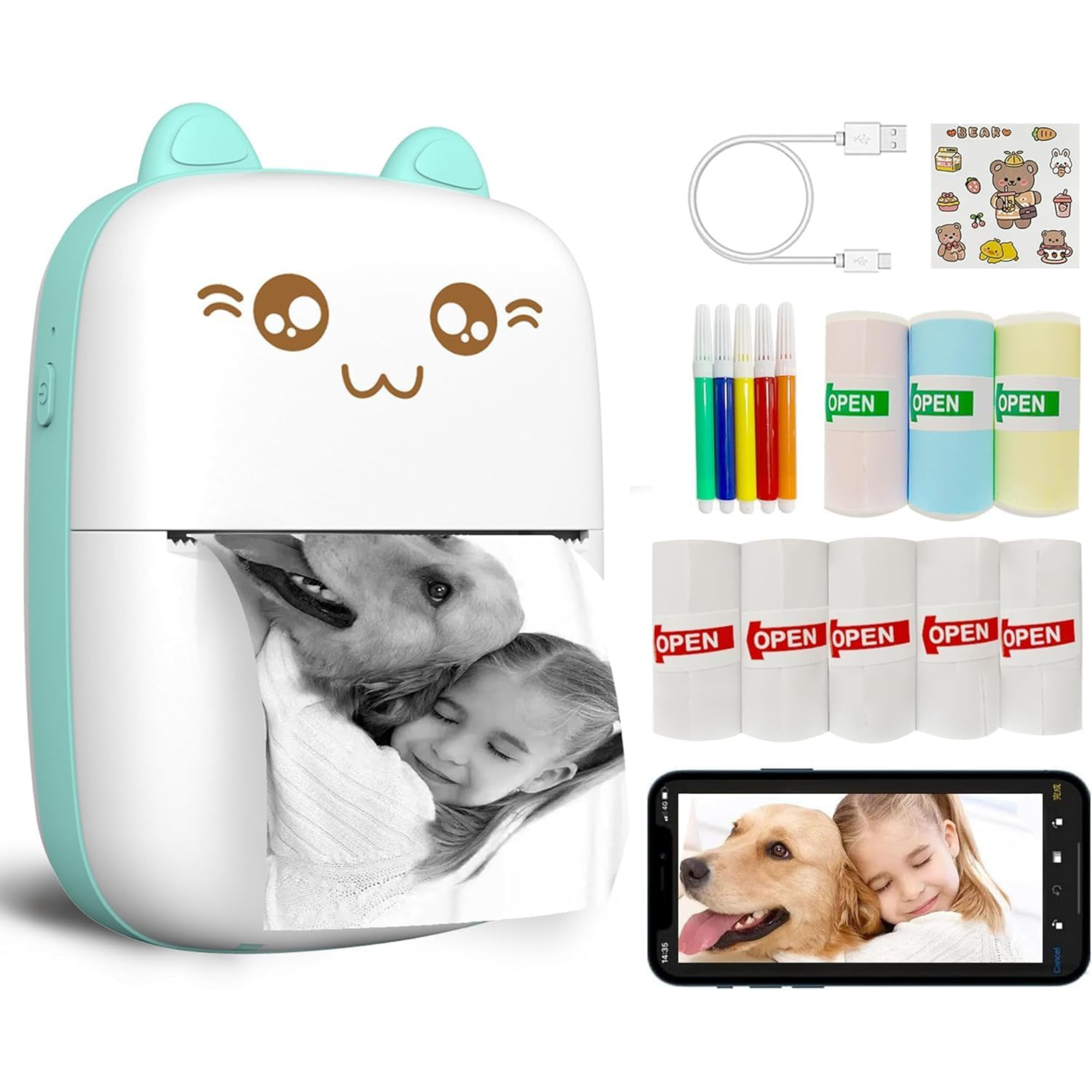 Mini Portable Sticker Printer